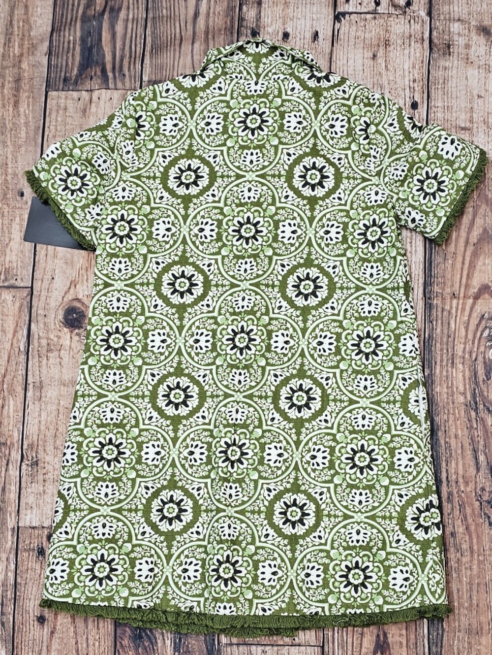 Tuckernuck Marley Mini Dress Women's Small Floral Medallion Style & Fringe Trim - Picture 11 of 14